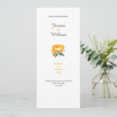 Yellow rose classy elegant wedding invitation 招待状 (スタンド正面)