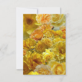 Yellow Rose Collage Flat Note Card ノートカード
