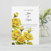 Yellow Rose Elegant Invitation 招待状 (スタンド正面)