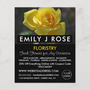 Yellow Rose, Floristry Advertising Flyer チラシ