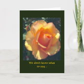 Yellow Rose heartfelt sympathy card カード (正面)