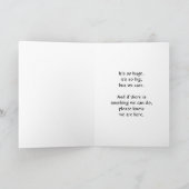 Yellow Rose heartfelt sympathy card カード (内部)