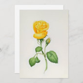Yellow Rose In Watercolors シーズンカード (正面/裏面)
