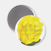Yellow rose, Save the date wedding magnets マグネット (正面/裏面)