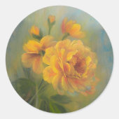 Yellow Rose sticker ラウンドシール (正面)