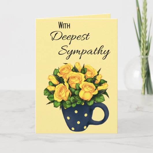 Yellow Rose Sympathy Card シーズンカード (正面)
