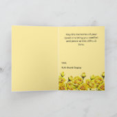 Yellow Rose Sympathy Card シーズンカード (内部)