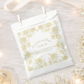 Yellow Rose Wedding フェイバーバッグ (クリップ留めされた状態)