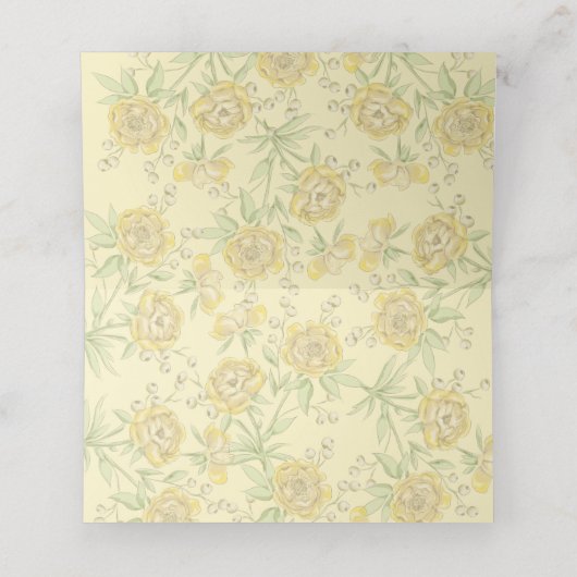 Yellow Rose Wedding プレイスカード (内部開封)