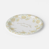 Yellow Rose Wedding ペーパープレート (アングル)