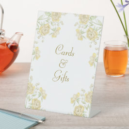 Yellow Rose Wedding Cards Gift Sign 台座サイン
