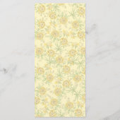 Yellow Rose Wedding Menus メニュー (裏面)