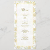 Yellow Rose Wedding Menus メニュー (正面)