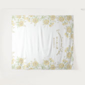 Yellow Rose Wedding Photo Backdrop タペストリー (正面(横))