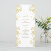 Yellow Rose Wedding Programs メニュー (スタンド正面)