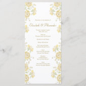 Yellow Rose Wedding Programs メニュー (正面)