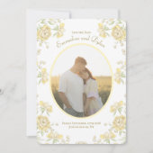 Yellow Rose Wedding Save the Date 招待状 (正面)