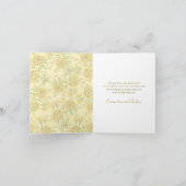 Yellow Rose Wedding Thank You Cards Photo 招待状 (内部)