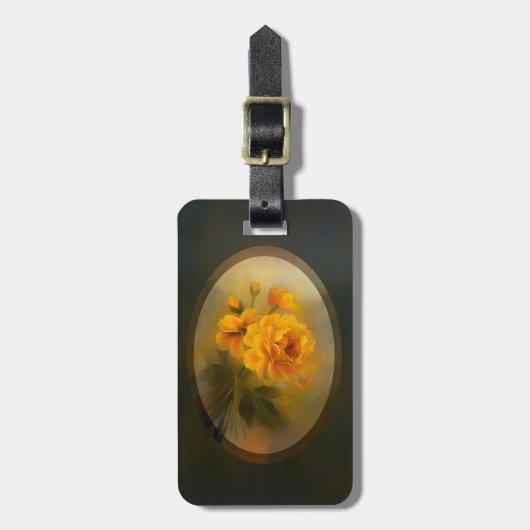 Yellow Roses ラゲッジタグ (正面縦)