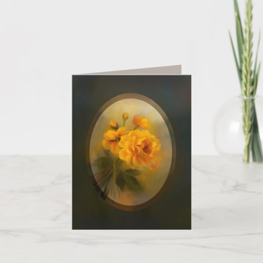Yellow Roses 4 x 5.6 サンキューカード (正面)