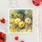 Yellow Roses artwork by Franz Bischoff スタンダードランチョンナプキン (インサイチュ)