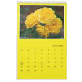 Yellow Roses Calendar (Type-A) カレンダー (3月 2027)
