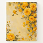 Yellow Roses Floral Spiral-bound Journal Botanical ノートブック (裏面)