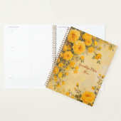 Yellow Roses Floral Spiral-Bound Planner Spring プランナー手帳 (ディスプレー)