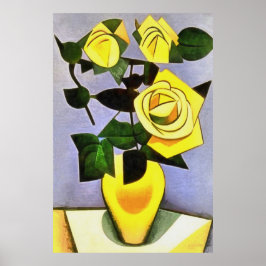 Yellow Roses From A Friend Geometric Abstract ポスター