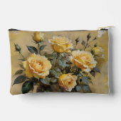 Yellow Roses Print アクセサリーポーチ (裏面)