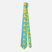 Yellow Rubber Duck Light Blue Bath Neck Tie ネクタイ (正面)