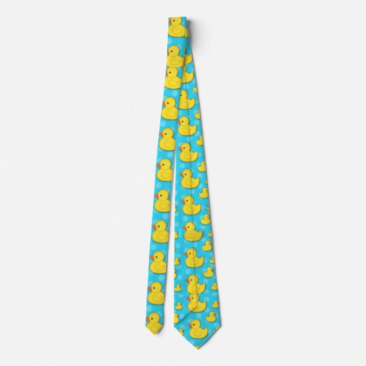 Yellow Rubber Duck Light Blue Bath Neck Tie ネクタイ (裏面)