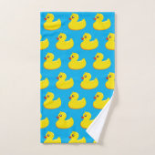 yellow rubber duck pattern  バスタオルセット (ハンドタオル)