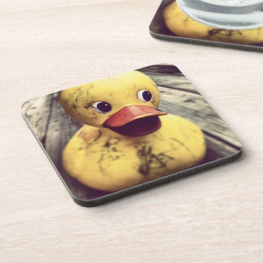 Yellow Rubber Ducky Covered in Dirt! コースター (左側)