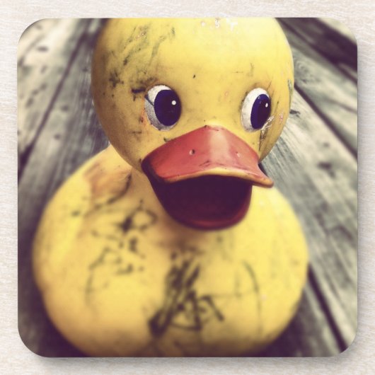 Yellow Rubber Ducky Covered in Dirt! コースター (正面)
