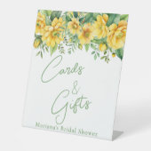 Yellow Sage Floral  Bridal Shower Cards & Gifts 台座サイン (正面)