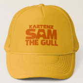 Yellow Sam the Gull Trucker Hat by Wighar キャップ (正面)