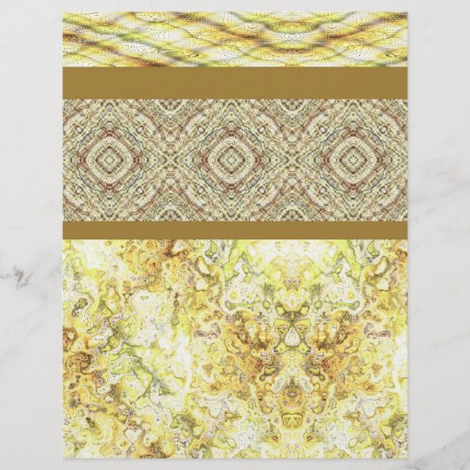 Yellow Sampler Scrapbook Paper 2-Sided Page (正面)