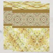 Yellow Sampler Scrapbook Paper 2-Sided Page (正面/裏面)