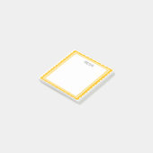 Yellow Scallop CUSTOM Chic Monogram Personalized ポストイット (アングル)