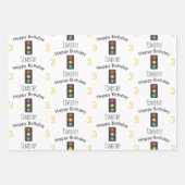 Yellow School Bus Kids Birthday Party ラッピングペーパーシート (正面3)