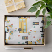 Yellow School Bus Kids Birthday Party 薄葉紙 (ギフト)