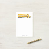 Yellow School Bus Personal Stationery ポストイット (デスク上)
