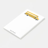 Yellow School Bus Personal Stationery ポストイット (アングル)