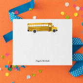 Yellow School Bus Personal Stationery 招待状