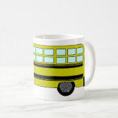 Yellow School Bus with Stop Sign コーヒーマグカップ (正面右)