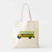 Yellow School Bus with Stop Sign トートバッグ (裏面)