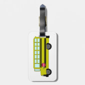 Yellow School Bus with Stop Sign ラゲッジタグ (裏面縦)