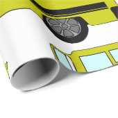 Yellow School Bus with Stop Sign ラッピングペーパー (ロールコーナー)