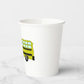 Yellow School Bus with Stop Sign 紙コップ (左)